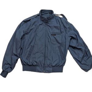 Members Only Jacket Mens 42 Blue Zip Vintage Retro Bomber